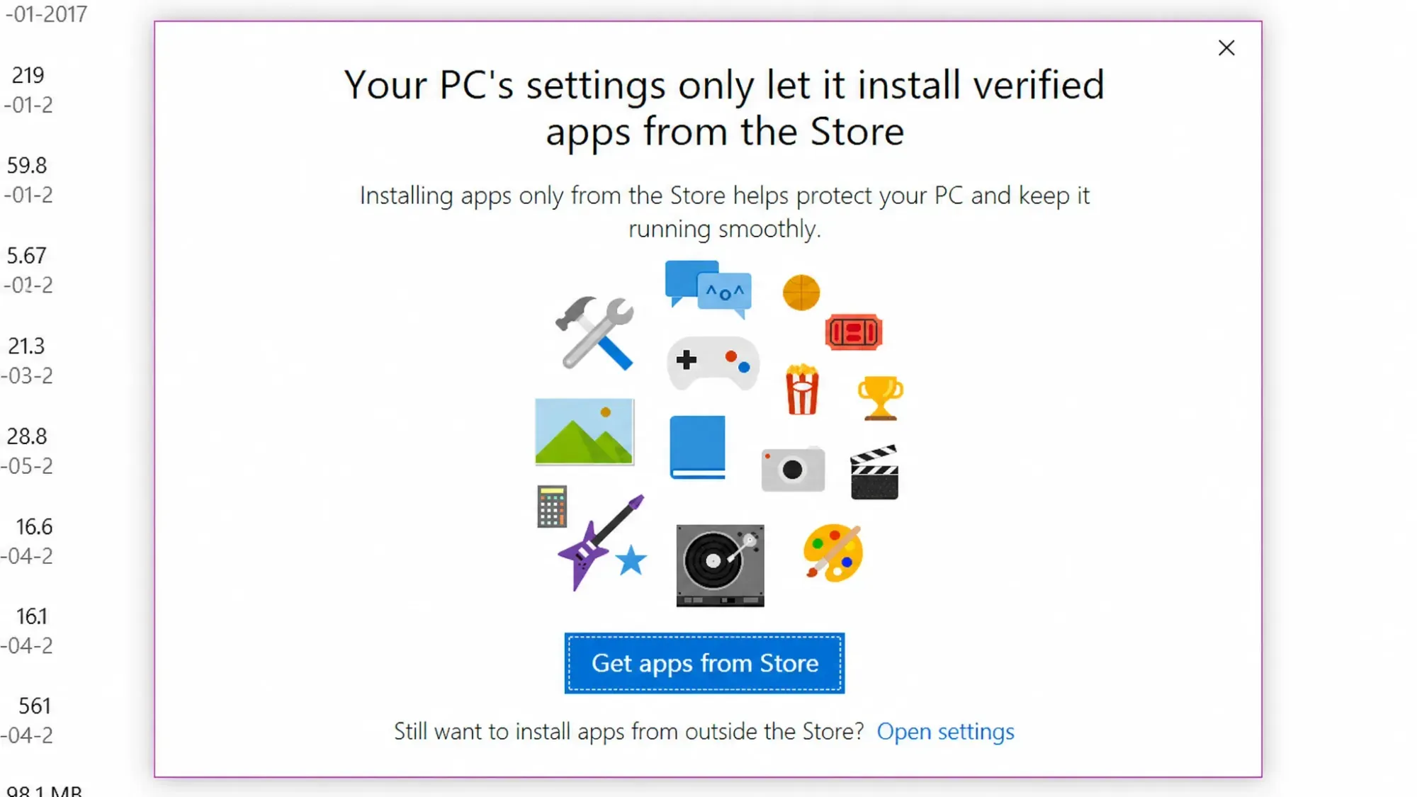 Block third-party app installations on Windows 10