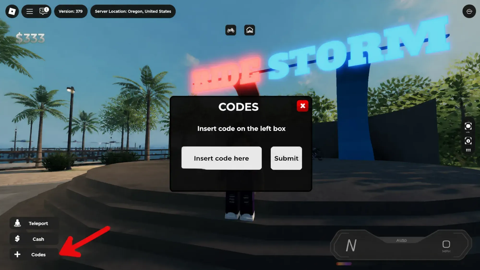 How to redeem Ride Storm codes