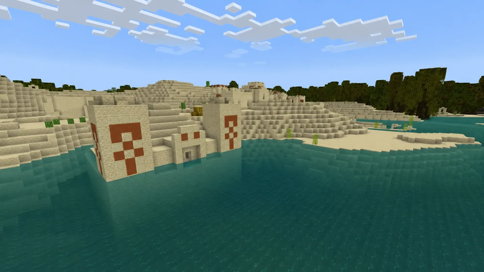 Desert Pyramid in Village Surrounded by Mangrove Swamp