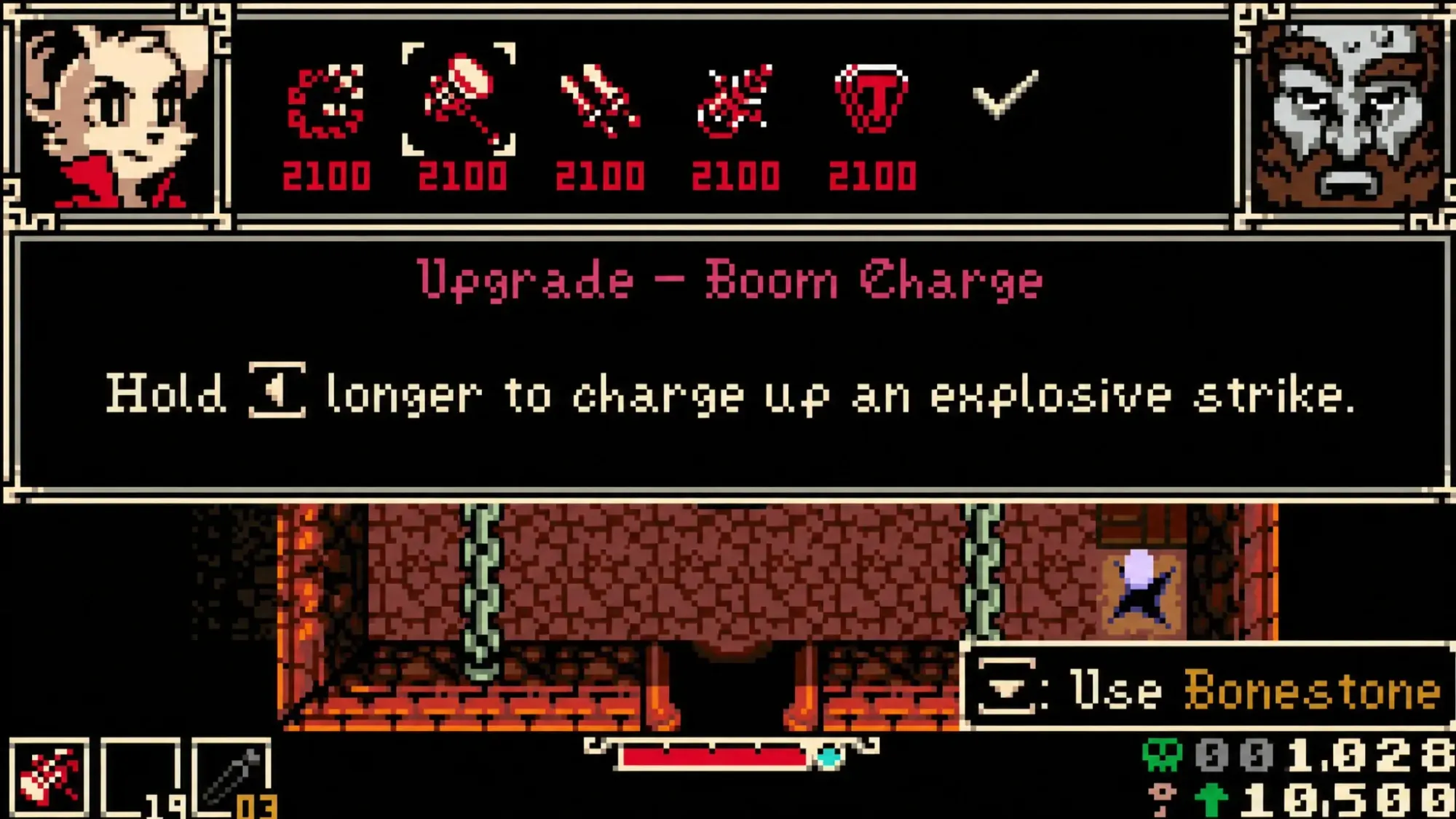 A red upgrade chest in Mina the Hollower