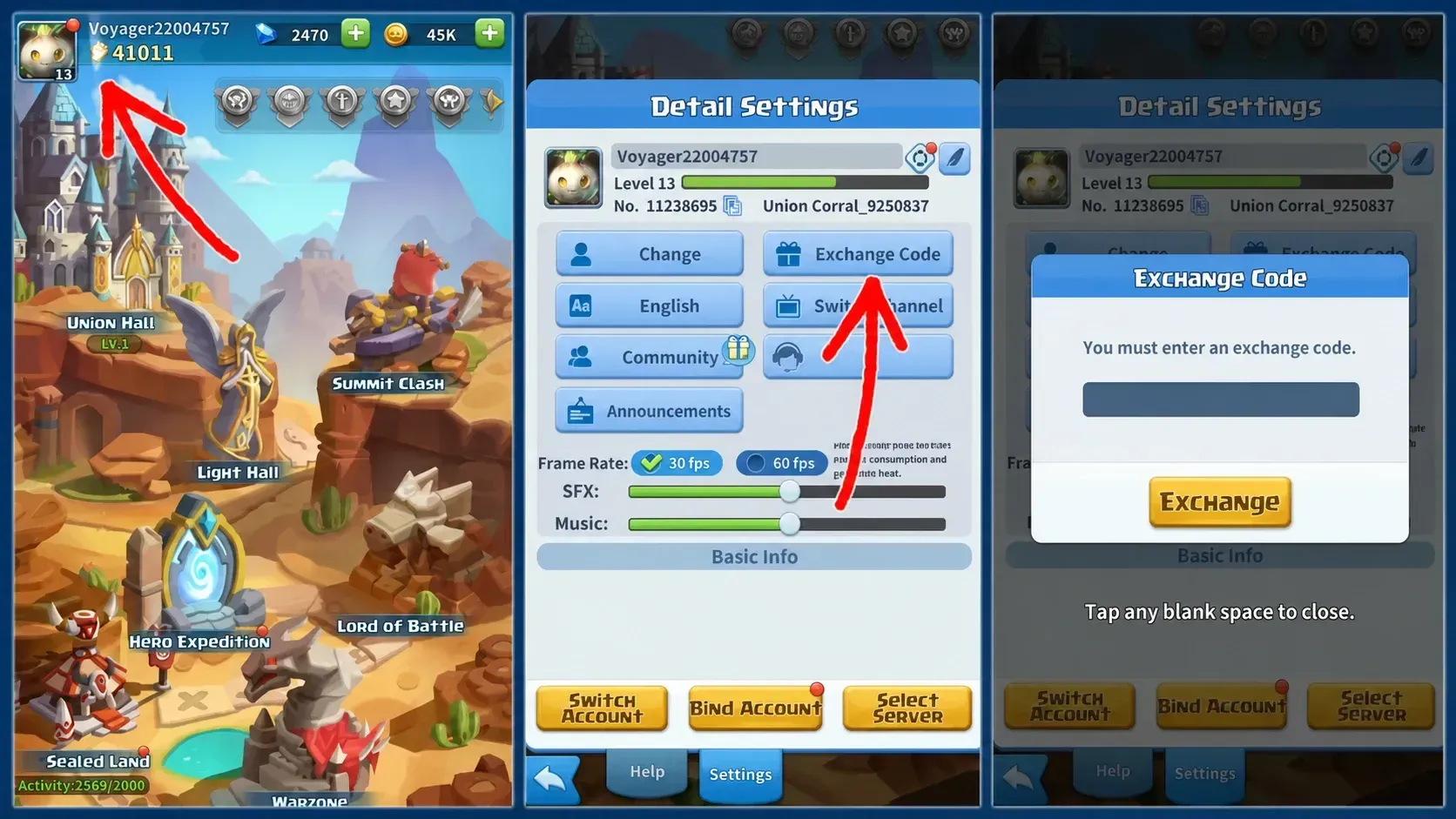 How to redeem codes in Hero Clash
