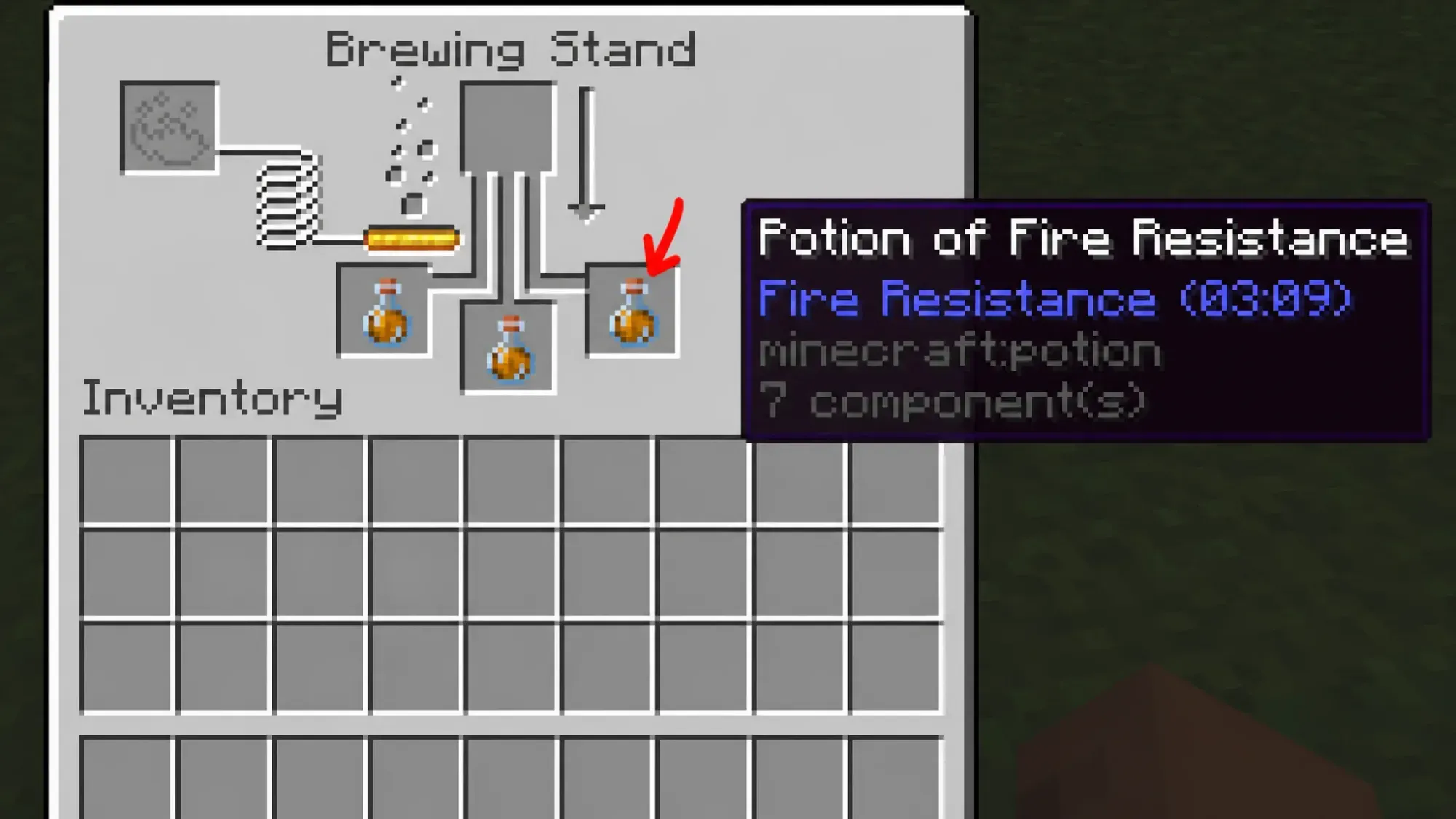 After several seconds the awkward potions will turn into fire resistance potions in Minecraft