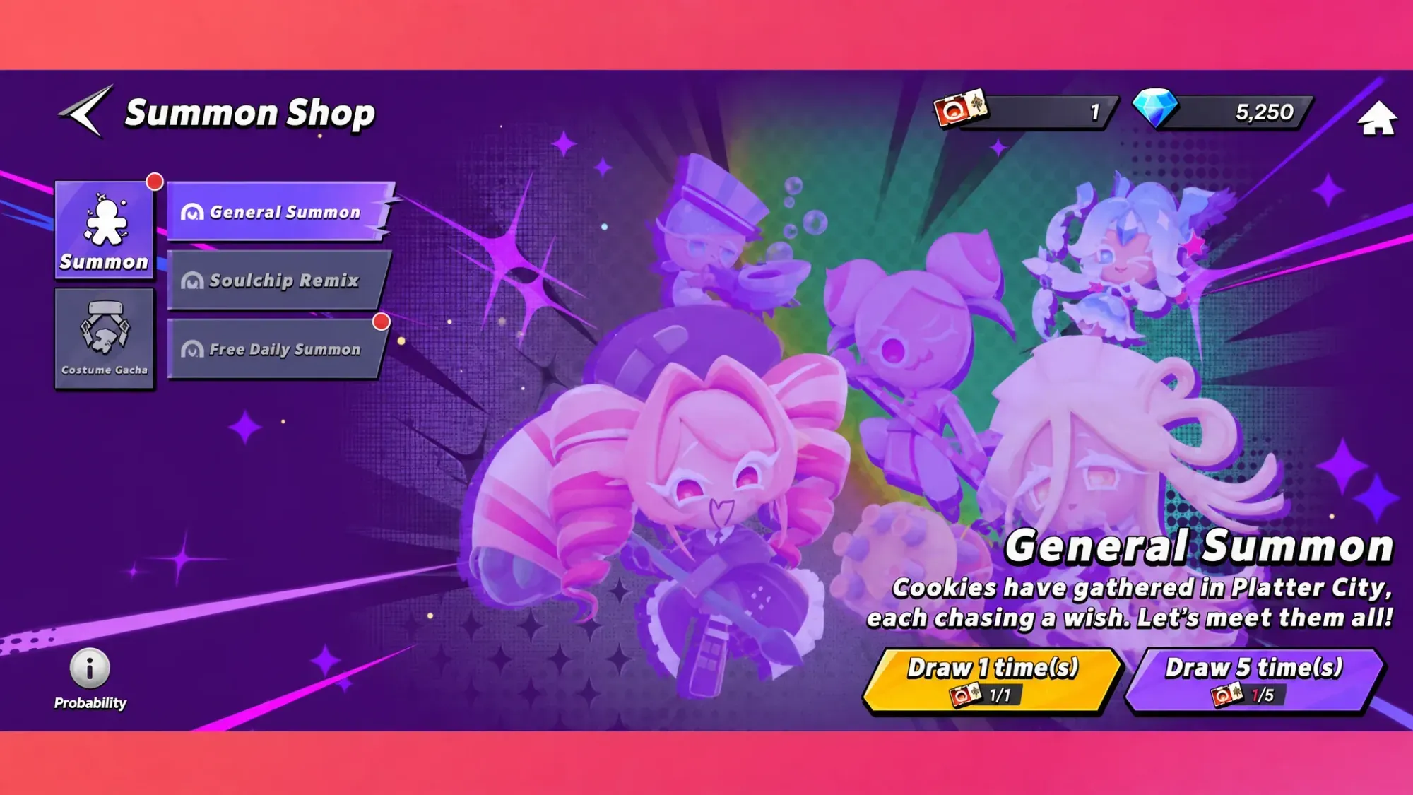 CookieRun OvenSmash tier list - a banner in the game where you can summon characters