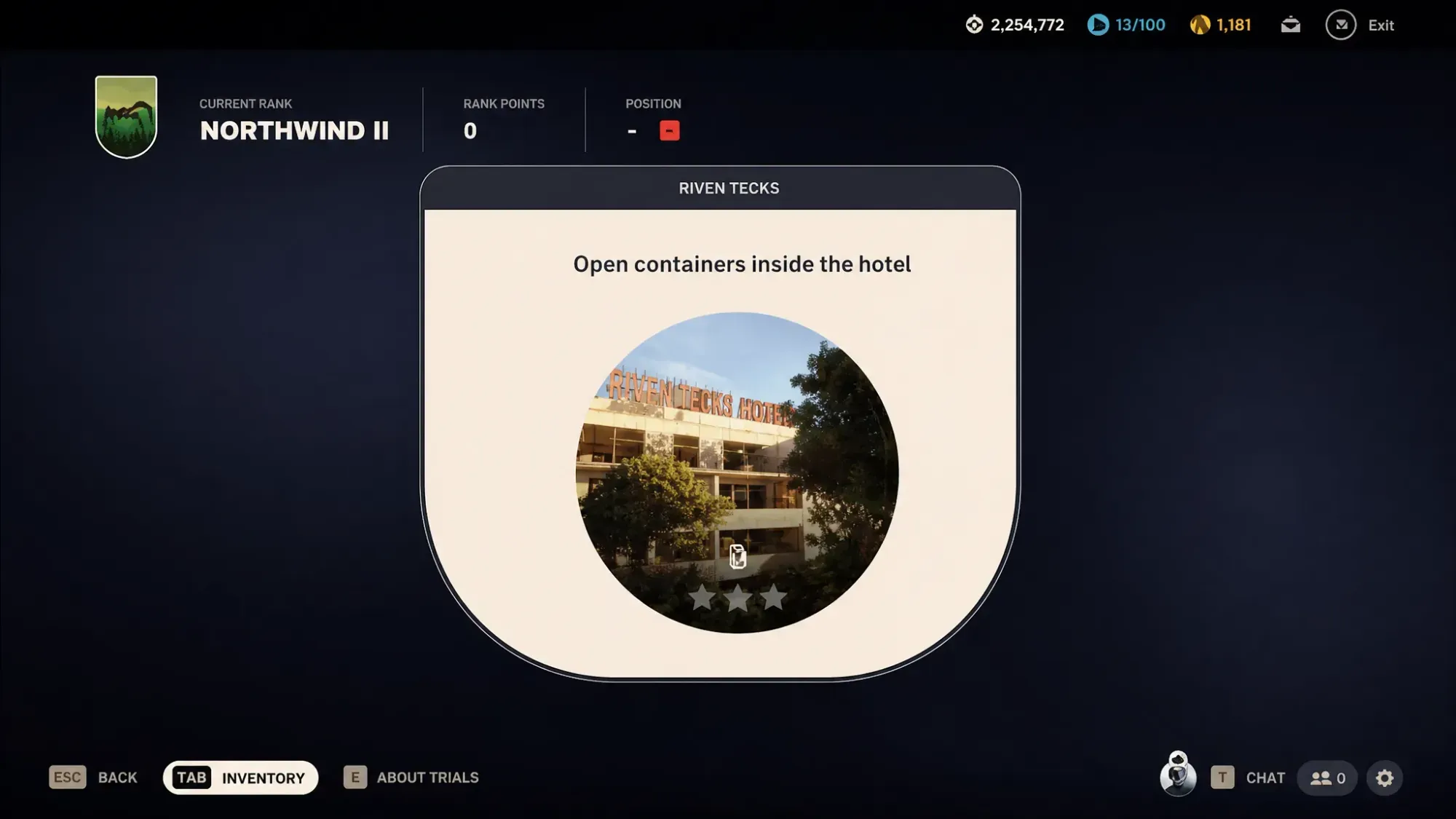 Open containers inside the hotel challenge panel
