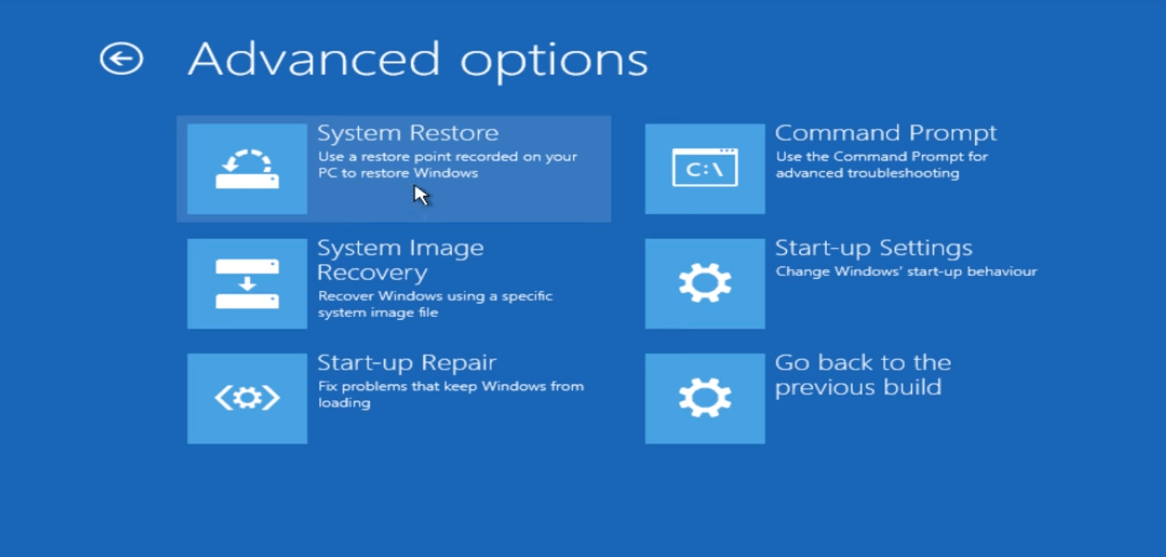 Windows 10 System Restore