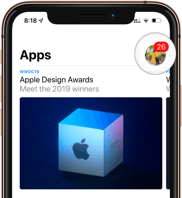App Store Profile Picture Account Menu