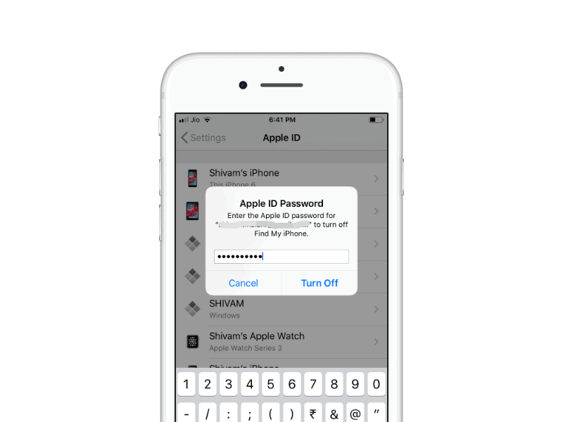 Turn off Find my iPhone Sign Out Apple ID iPhone Settings