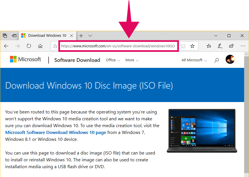 Download Windows 10 ISO Website