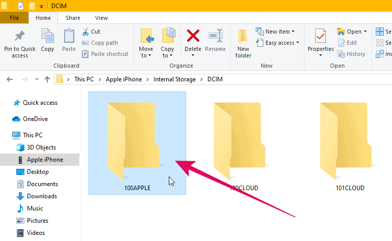 iPhone Photos Computer Windows 100Apple DCIM