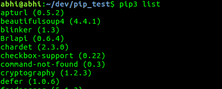 List of installed Python packages