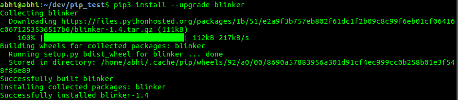 Upgrading a package with pip