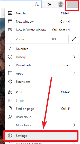 Click on Menu » Settings.
