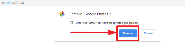 Click on Remove button.