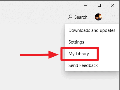My Library in Microsoft Store