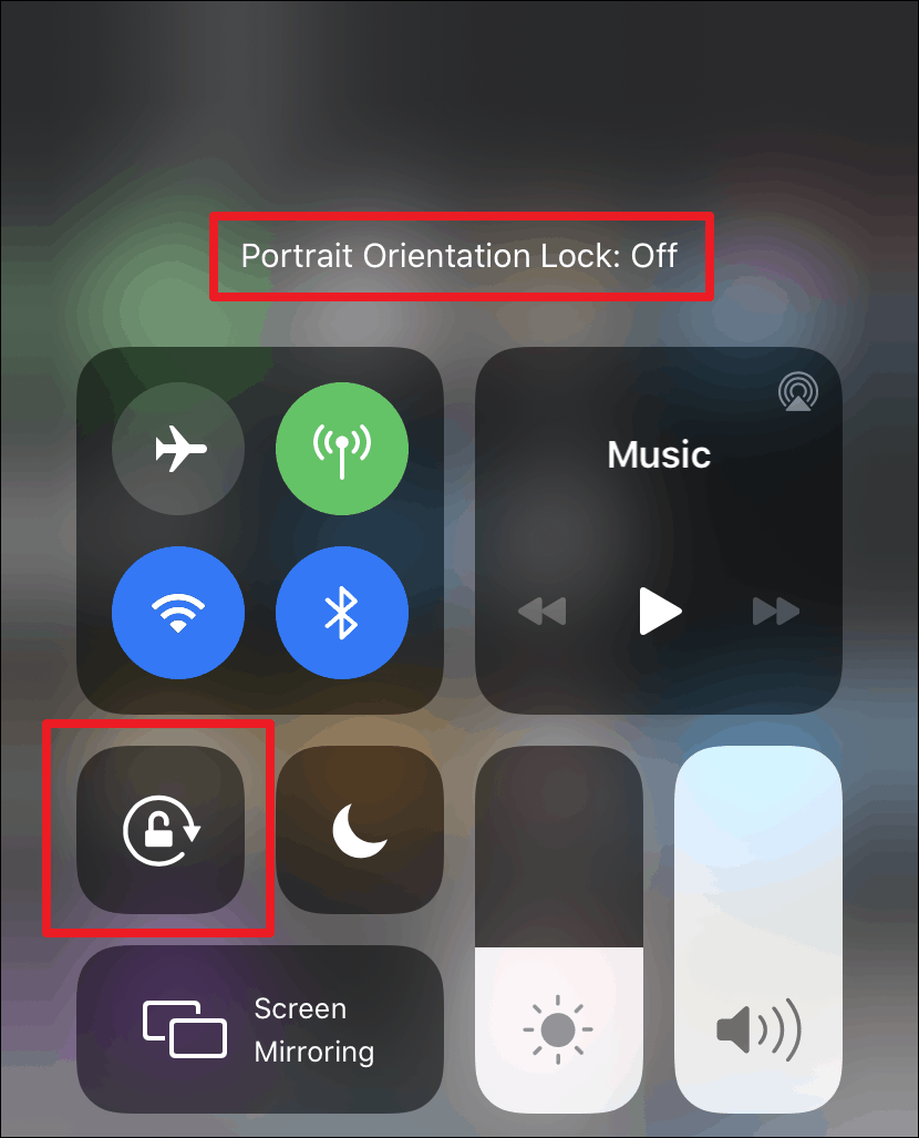 Turn Off Portrait Orientation Lock