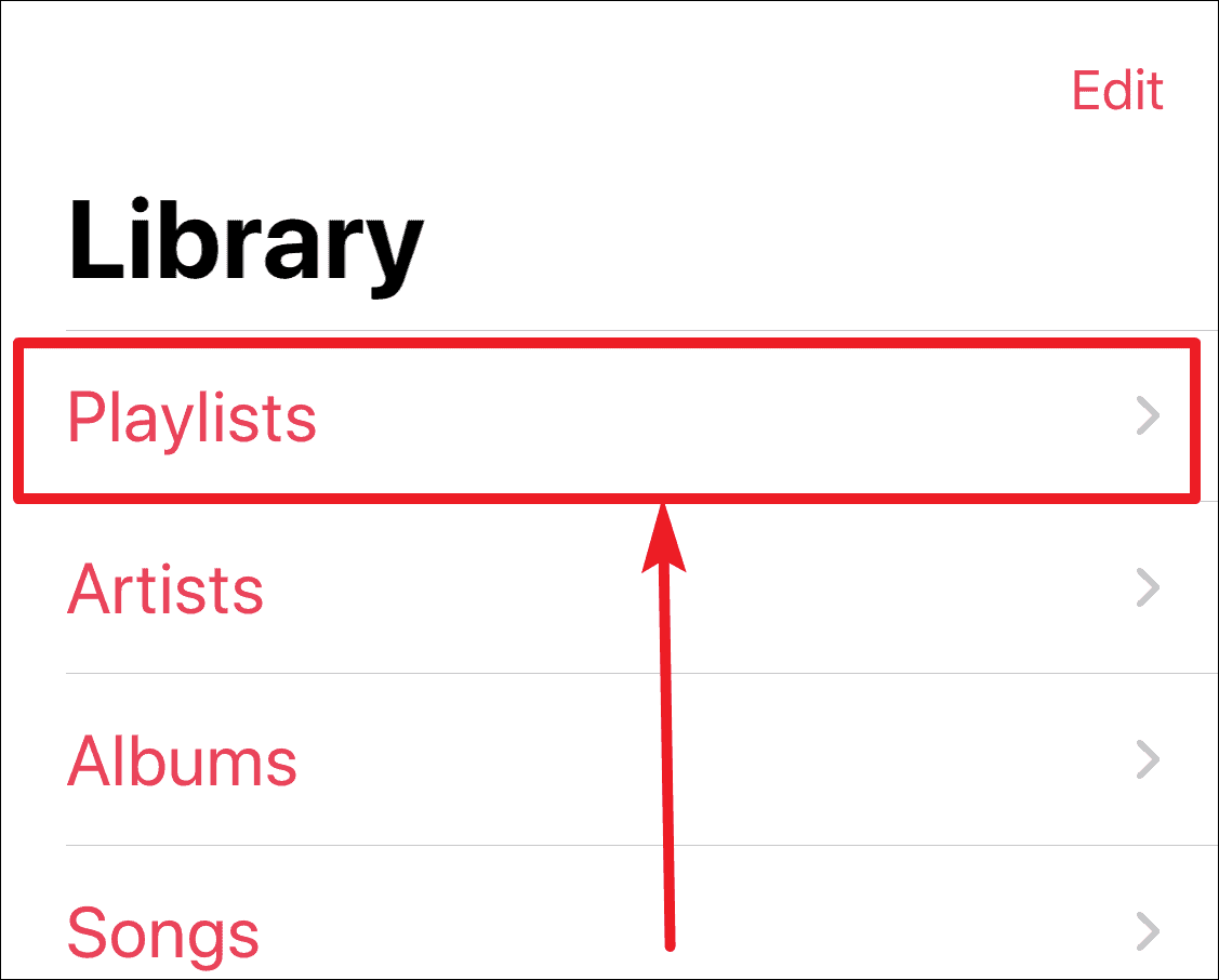 Access Playlists in Apple Music app