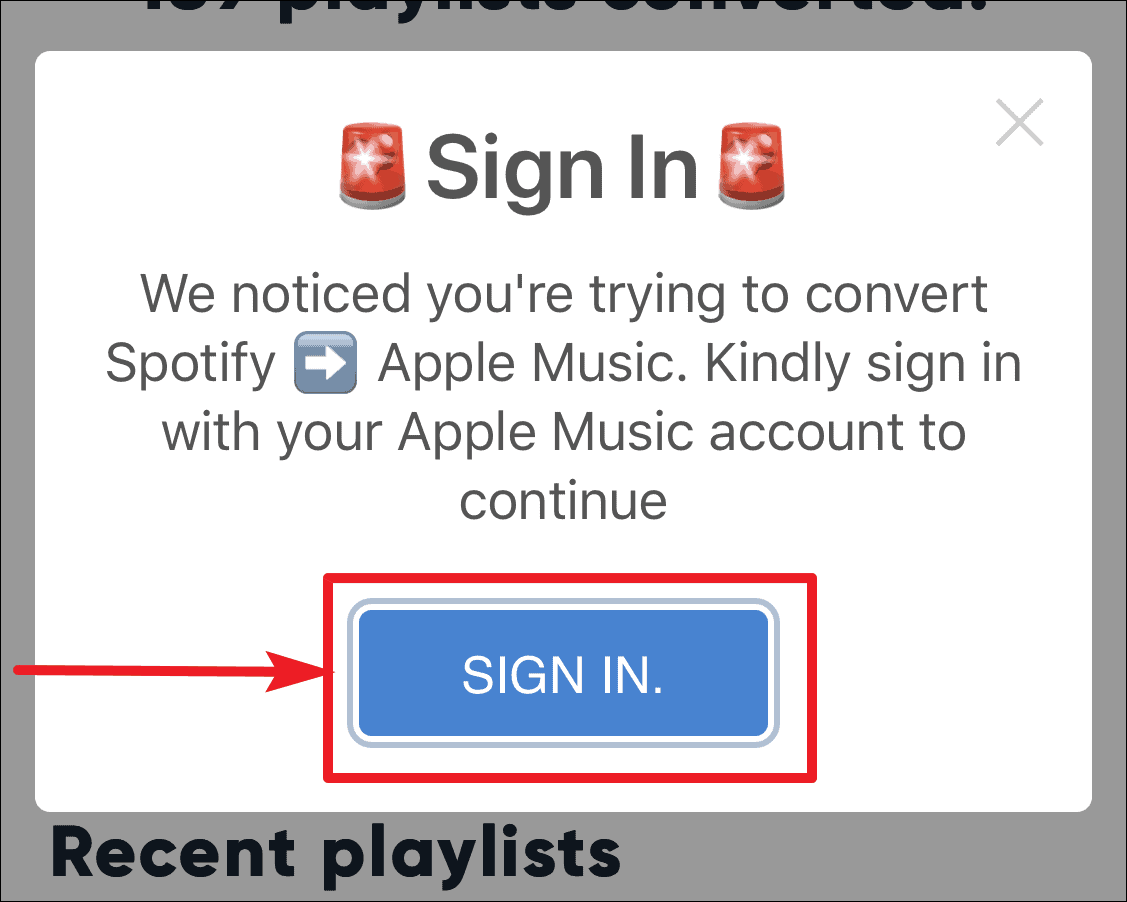 Tap on Sign in and then enter your login information.