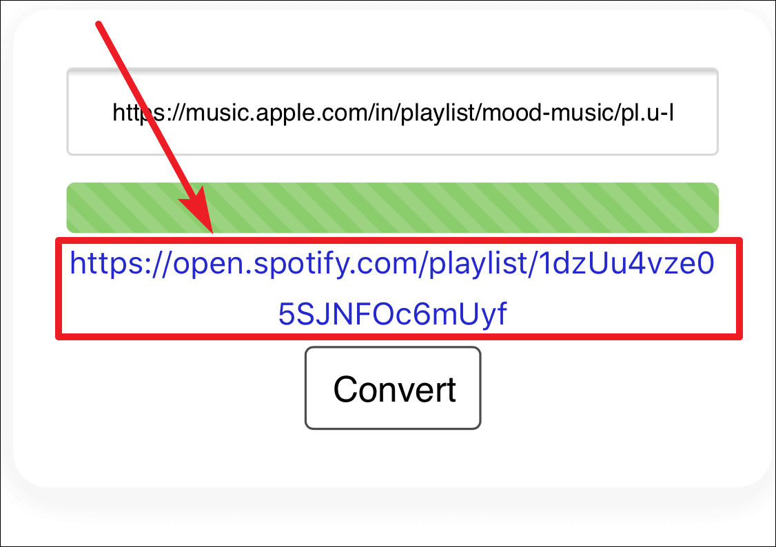 Tap on the link and the playlist will be opened in Spotify.