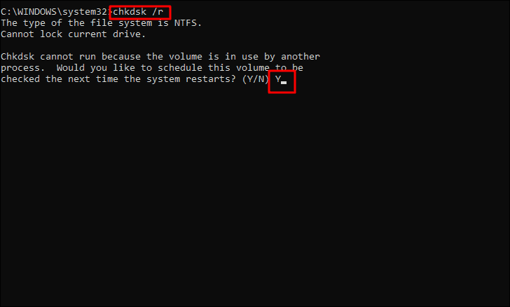 Run Check Disk Utility