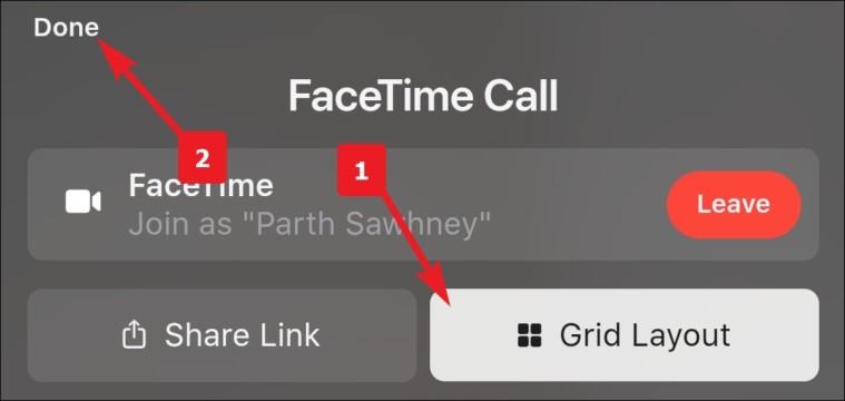 tap grid layout to enable grid layout on android