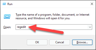 Open Registry Editor