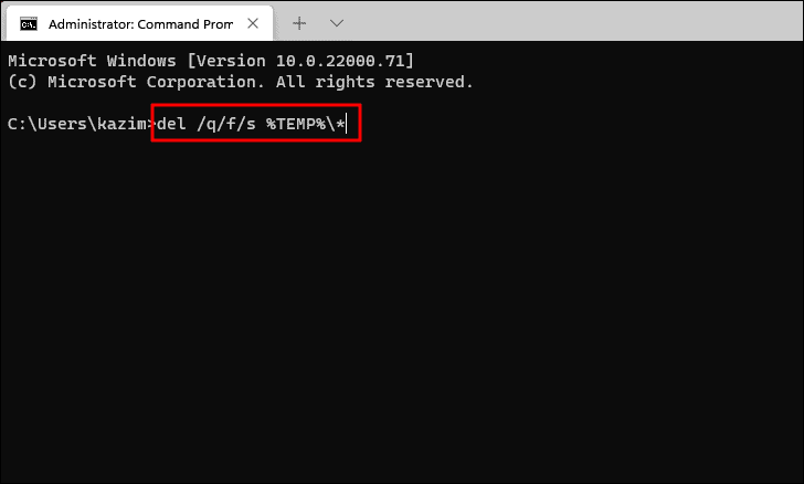Command Prompt cleanup