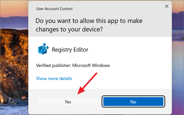 User Account Control prompt