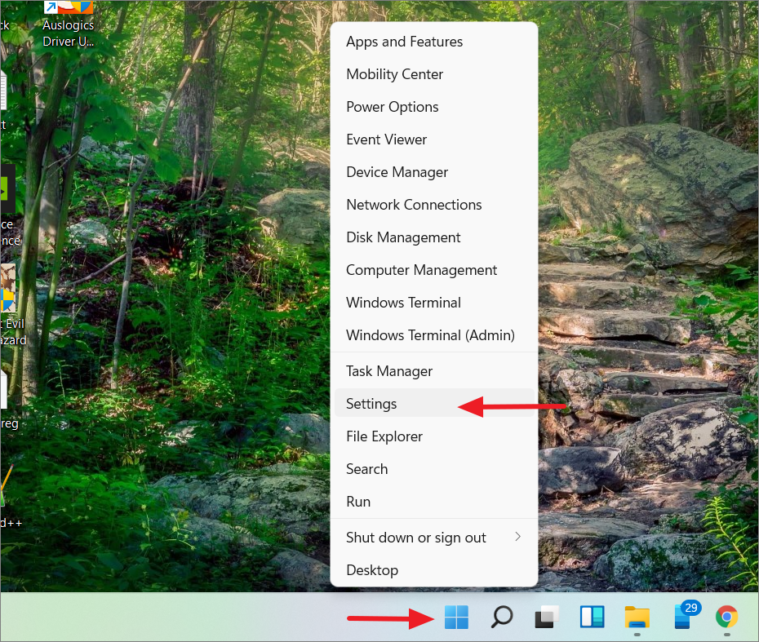 Open Windows Settings