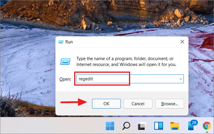Open Registry Editor