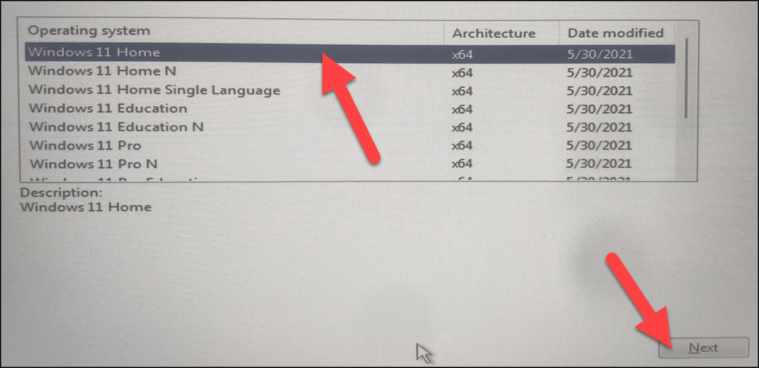 Select Windows edition