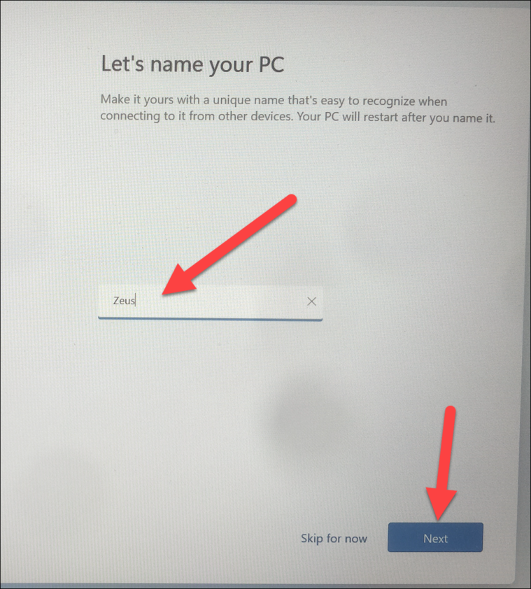 Name your PC