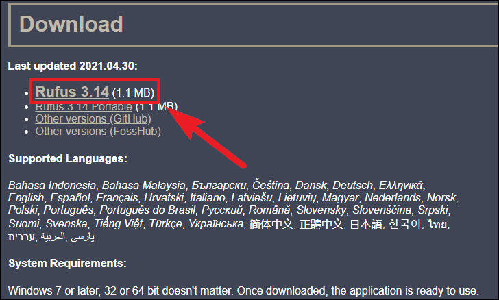 Download Rufus