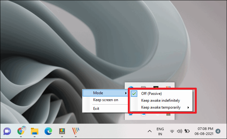 Awake context menu