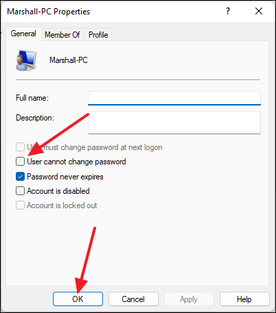 Adjusting user permissions
