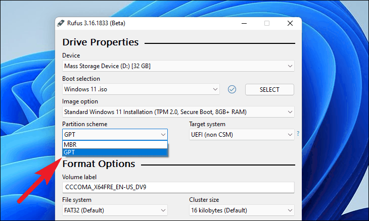 Partition Scheme Selection