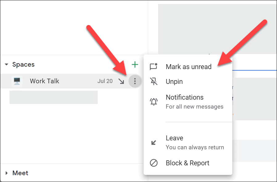Marking a Space as unread