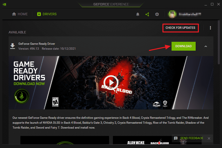 NVIDIA driver update