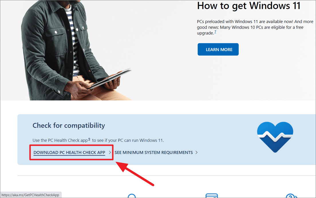 Windows 11 system requirements table