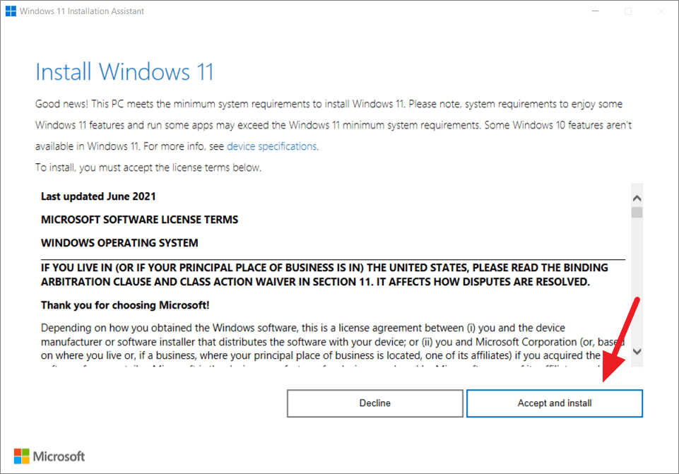 Windows 11 Installation Assistant