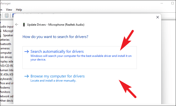 Searching for drivers automatically