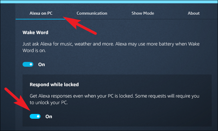 Enabling Alexa on lock screen