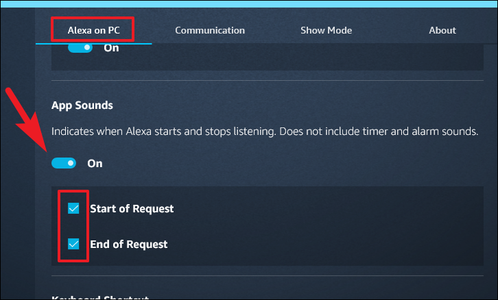 Adjusting Alexa sound settings