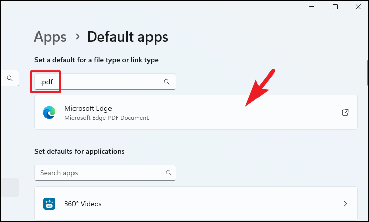 Searching for .pdf file type