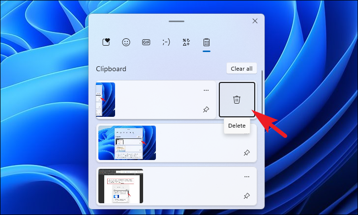 Removing Clipboard item