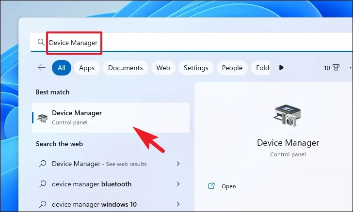 Device Manager search