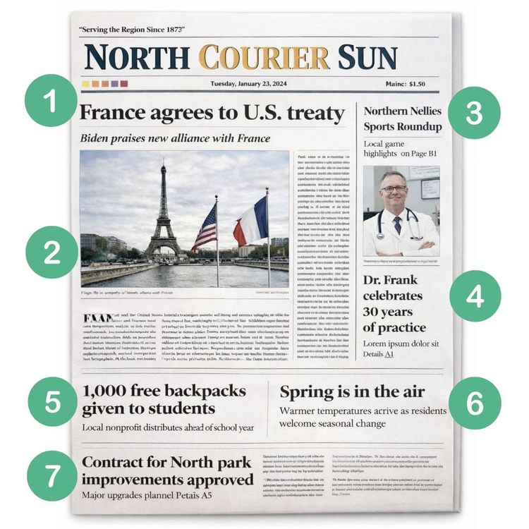 A terrible newspaper front page