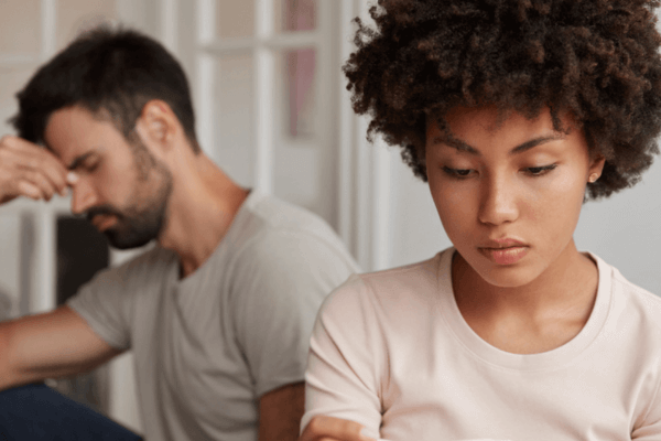 Couple Concerned Look on Face