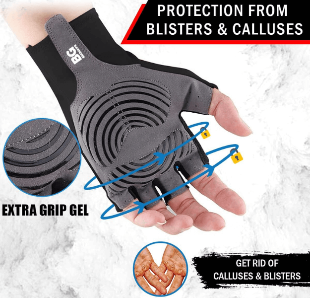 Bear Grips glove construction to protect from blisters & calluses