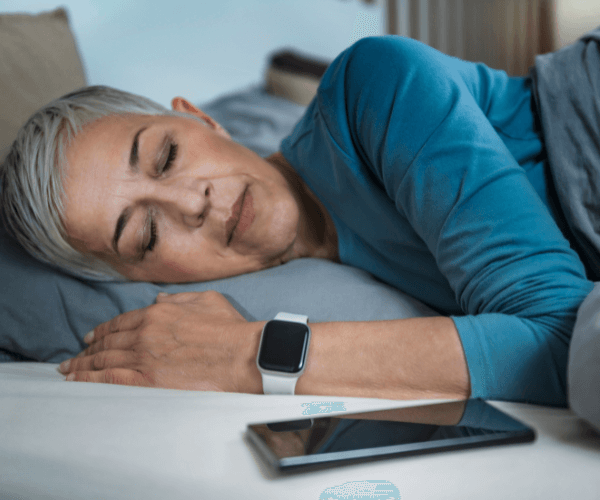 Senior woman sleeping