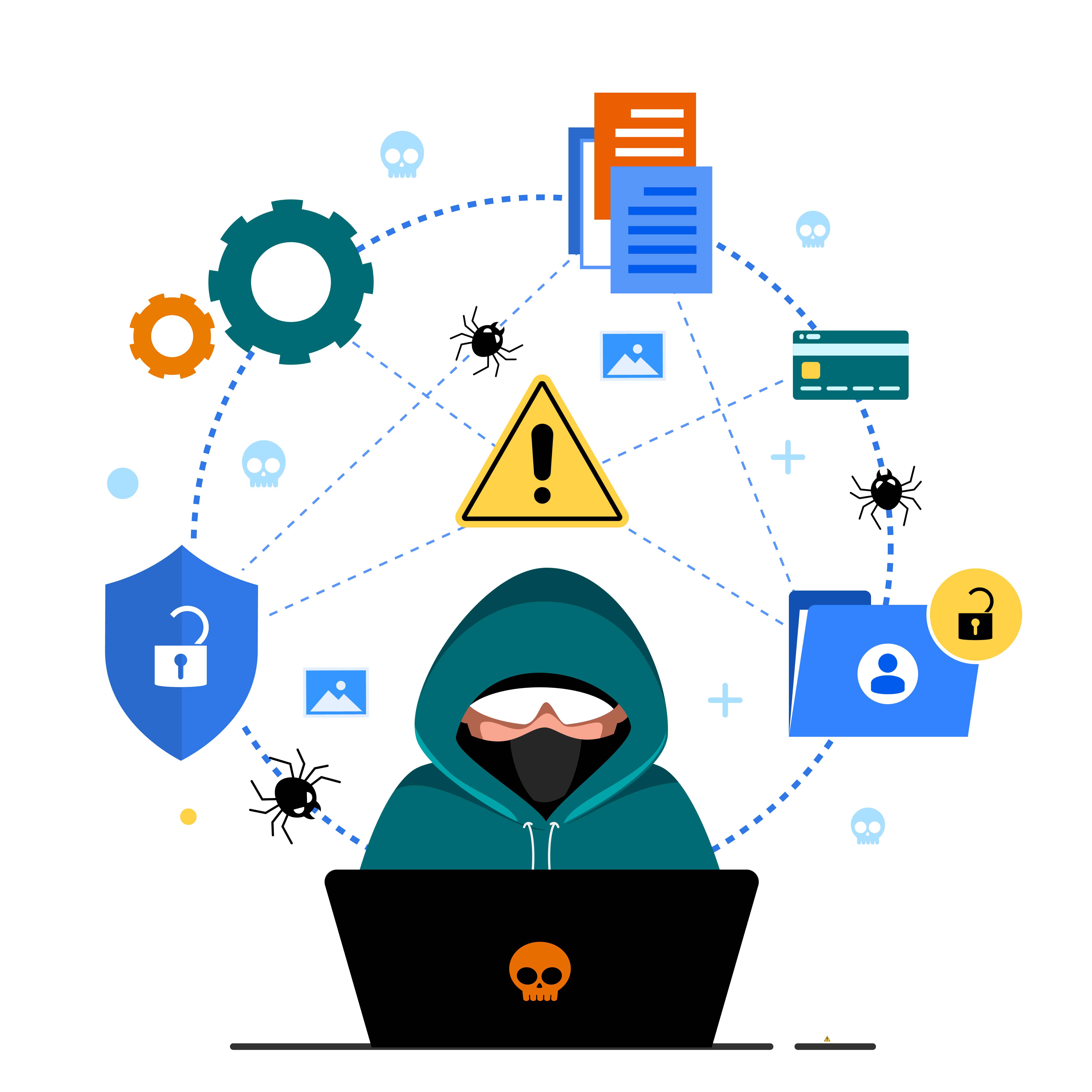 Free vector global data security, personal data security, cyber data security online concept illustration, internet security or information privacy & protection.